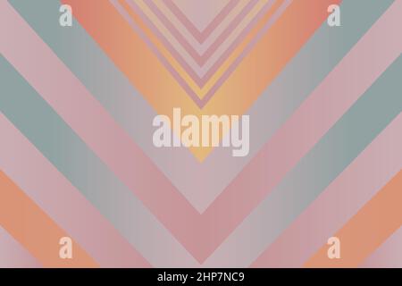 Construction futuristic concept vector artistic template copy space design. Pastel pink orange retro gradient colors. Abstract texture geometric shapes lines pattern. Striped tile graphic background Stock Vector