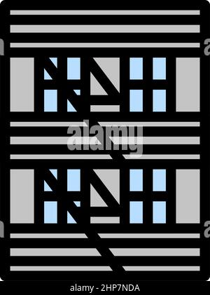 Emergency Fire Ladder Icon Stock Vector