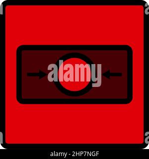 Fire Alarm Icon Stock Vector