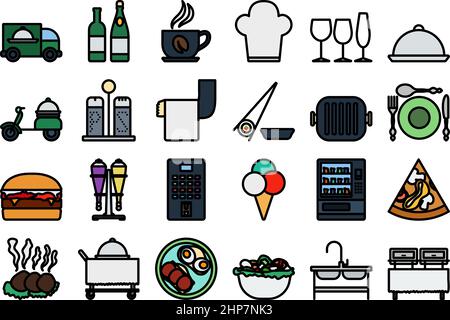 Restaurant Icon Set Stock Vector