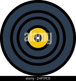 Analogue Record Icon Stock Vector