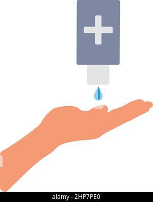 Sanitizer With Hand Icon Stock Vector