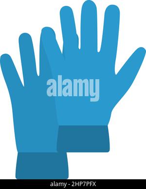 Rubber Protective Gloves Icon Stock Vector