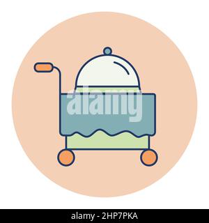 Hotel room service vector icon Stock Vector