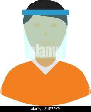 Face Shield Icon Stock Vector