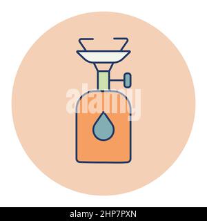 Camping gas stove vector icon. Camping sign Stock Vector