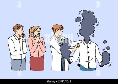 Physical injuries and burns concept Stock Vector