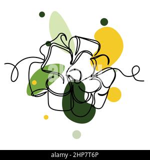 Christmas Bow One Line Drawing with Editable Stroke Stock Vector Image ...