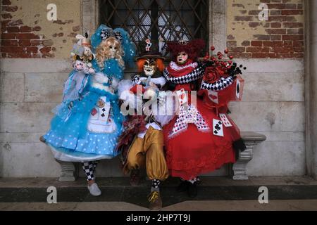 Venice, Italy. 20 February 2022. Despite the ongoing Corona pandemic ...