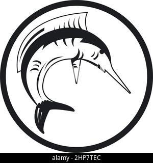 marlin fish icon  illustration vector design Stock Vector