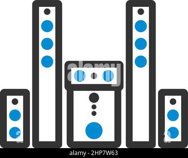 Audio System Speakers Icon Stock Vector