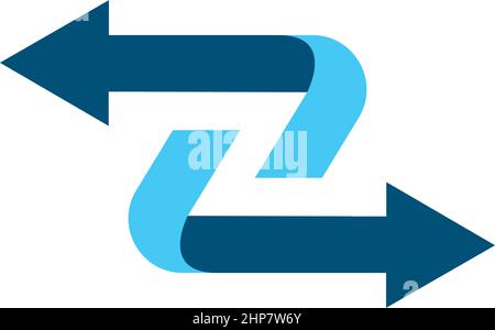 Arrow z letter icon vector illustration  Template Stock Vector