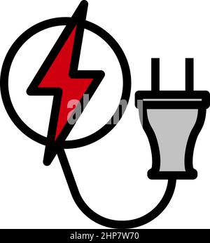 Electric Plug Icon Stock Vector