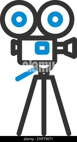 Retro Cinema Camera Icon Stock Vector