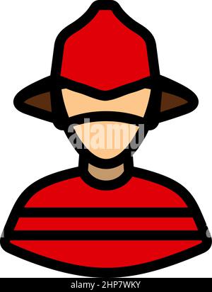 Fireman Icon Stock Vector