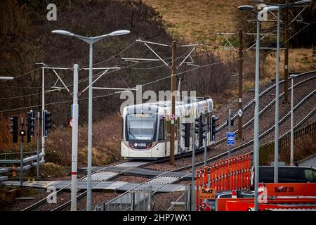 Edinburgh Airport tram station terminus Stock Photo