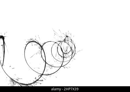 Black spiral on a white background Stock Photo