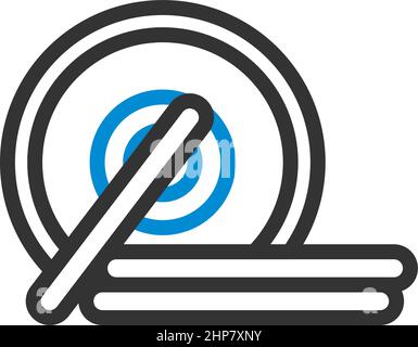 Icon Of Barbell Disks Stock Vector