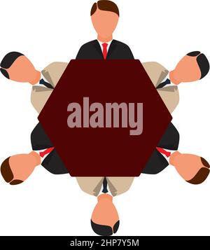 Conversation Table Icon Stock Vector