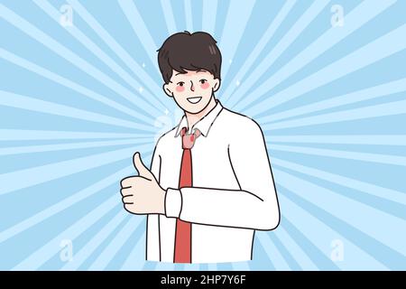 Gesture sign and thumb up concept Stock Vector