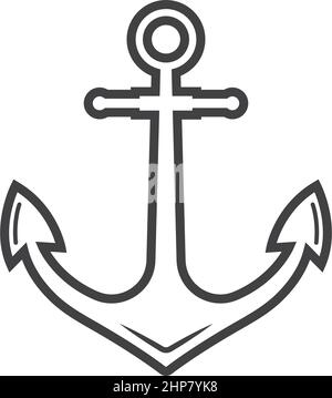Anchor line  icon  vector  illustration design Stock Vector