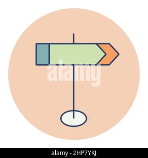 Signpost vector icon. Navigation sign Stock Vector