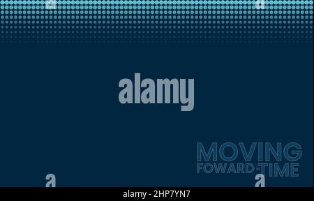 moving forward in time on abstract dots background Stock Vector