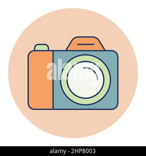 Camera vector icon. Camping sign Stock Vector