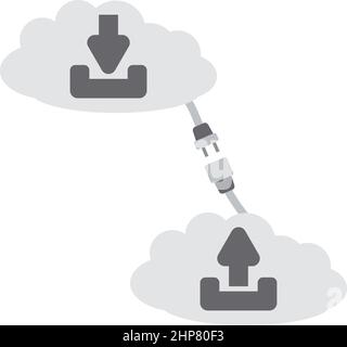 Cloud Connection Icon Stock Vector