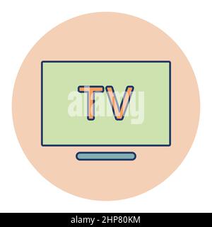 Smart TV flat vector icon Stock Vector