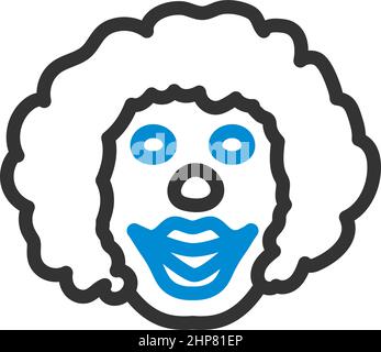 Party Clown Face Icon Stock Vector