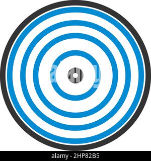 Analogue Record Icon Stock Vector