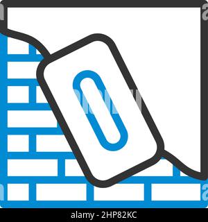 Icon Of Plastered Brick Wall Stock Vector
