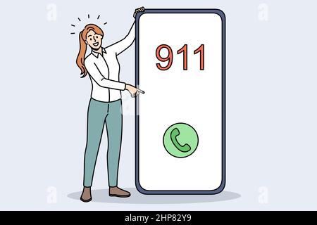 Emergency call and sos concept Stock Vector