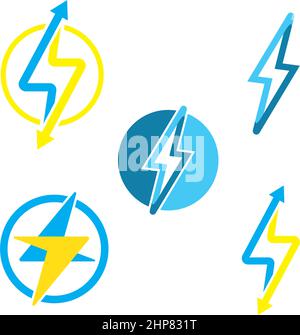 flash thunder bolt illustration vector design Stock Vector