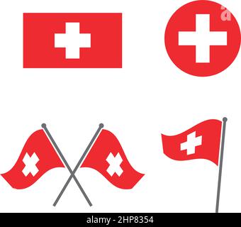 swiss flag icon vector illustration design Stock Vector