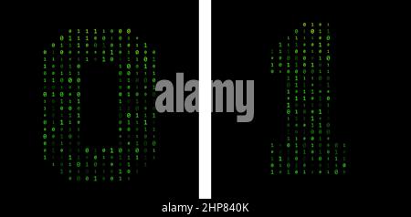 digital number 0,1 binary code. vector design Stock Vector