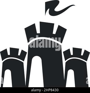 Castle logo icon design vector illustration Stock Vector