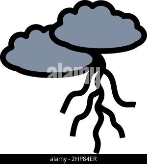Clouds And Lightning Icon Stock Vector