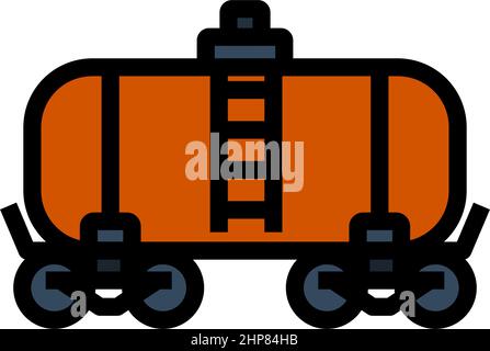 Oil Railway Tank Icon Stock Vector