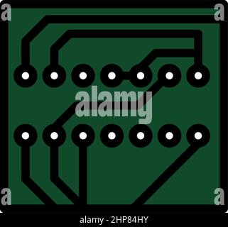 Circuit Board Icon Stock Vector
