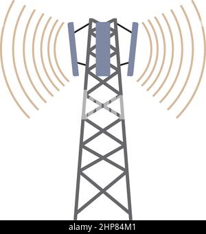 Cellular Broadcasting Antenna Icon Stock Vector