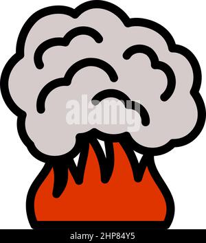 Fire And Smoke Icon Stock Vector