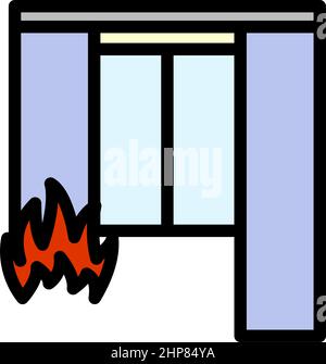 Home Fire Icon Stock Vector