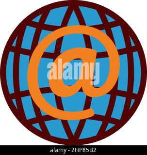 Global E-mail Icon Stock Vector