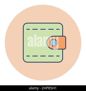 Billfold wallet isolated vector icon Stock Vector