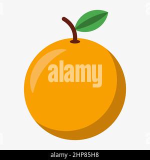 Orange vector illustration isolated on white background. Stock Vector