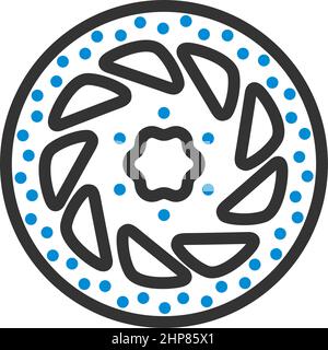 Bike Brake Disc Icon Stock Vector