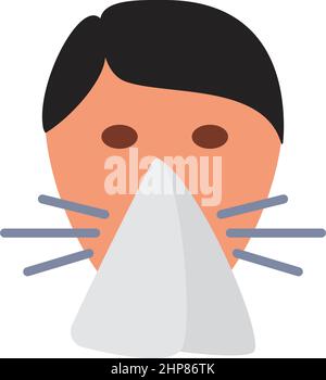 Sneezing Nose Icon Stock Vector