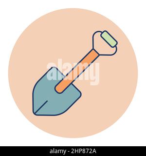 Camping shovel for expedition icon vector Stock Vector